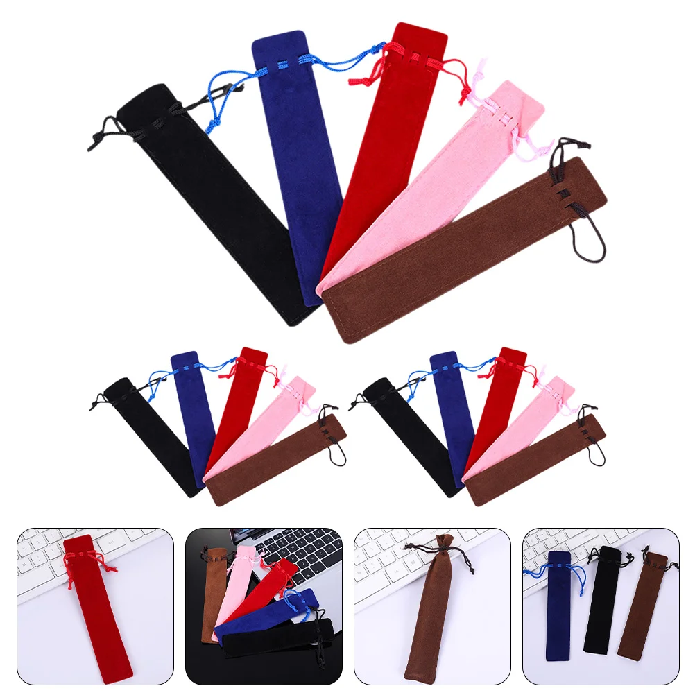 

Penpencil Pouch Drawstring Case Sleevewith Holder Singlefountain Ballpoint Gift Box Packaging Pocket Protector