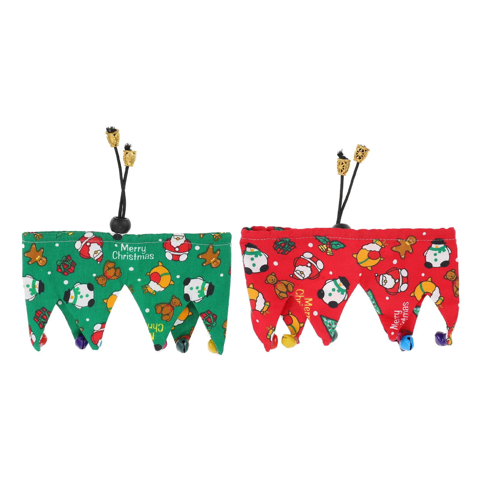 

2pcs Durable Reusable Adorable Xmas Collar With Bells Training Collar Collars