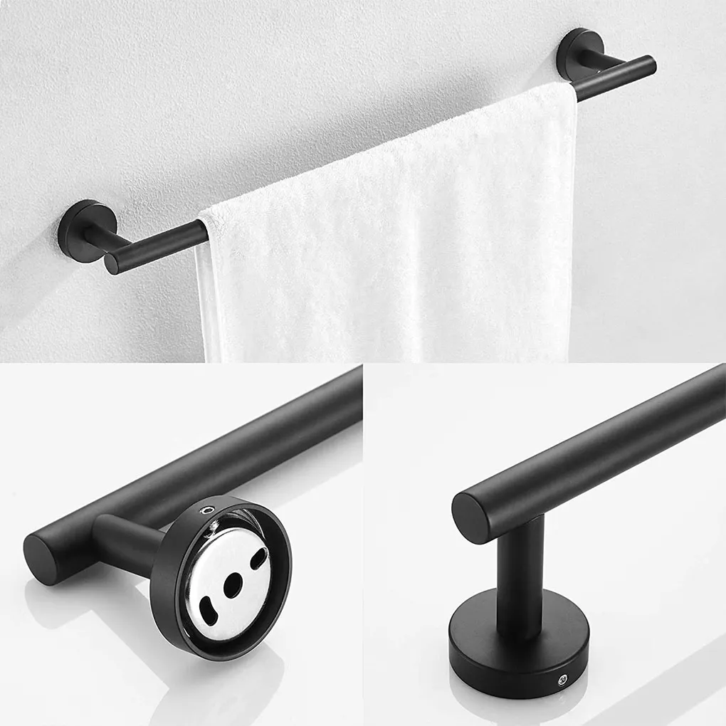 

5Pcs Towel Storage Holder Stainless Hanging Rod Organizer Household