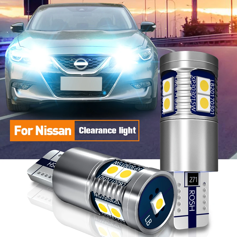 2x светодиодные парковочные огни W5W T10 Canbus для Nissan Maxima Micra NV200 Pulsar Qashqai J10 Note Tiida Murano