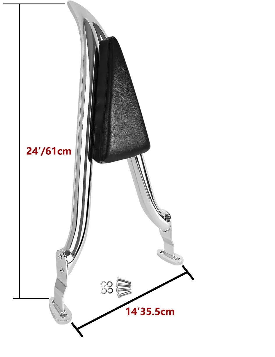 Хромированная пассажирская спинка Sissy Bar для Harley Davidson FLRT Freewheeler 2015-2024 Road Glide 3 FLTRT 2023