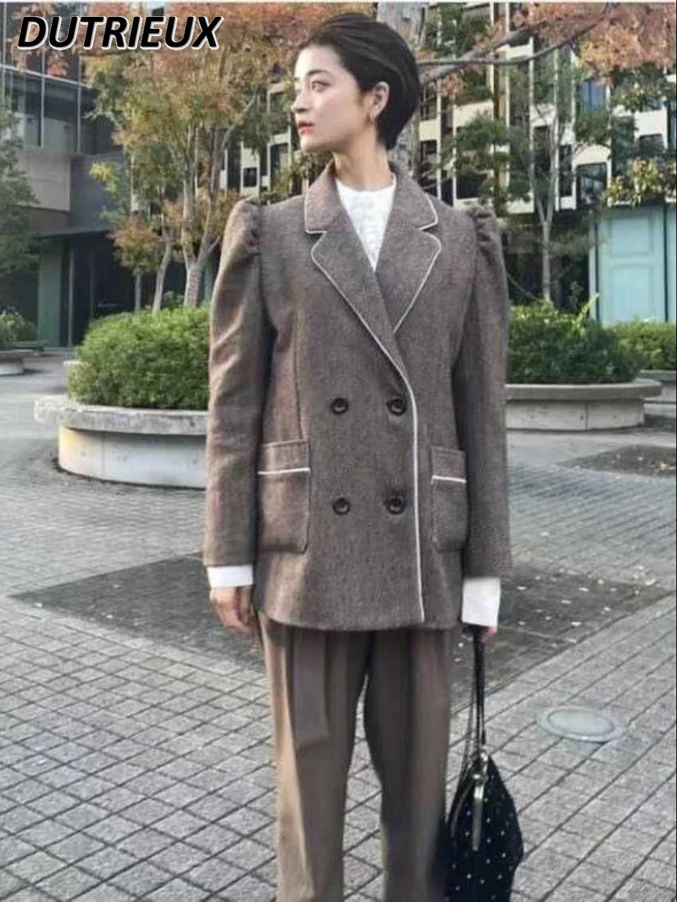 Новый шерстяной пиджак в британском стиле Японии и Южной Корее универсальный