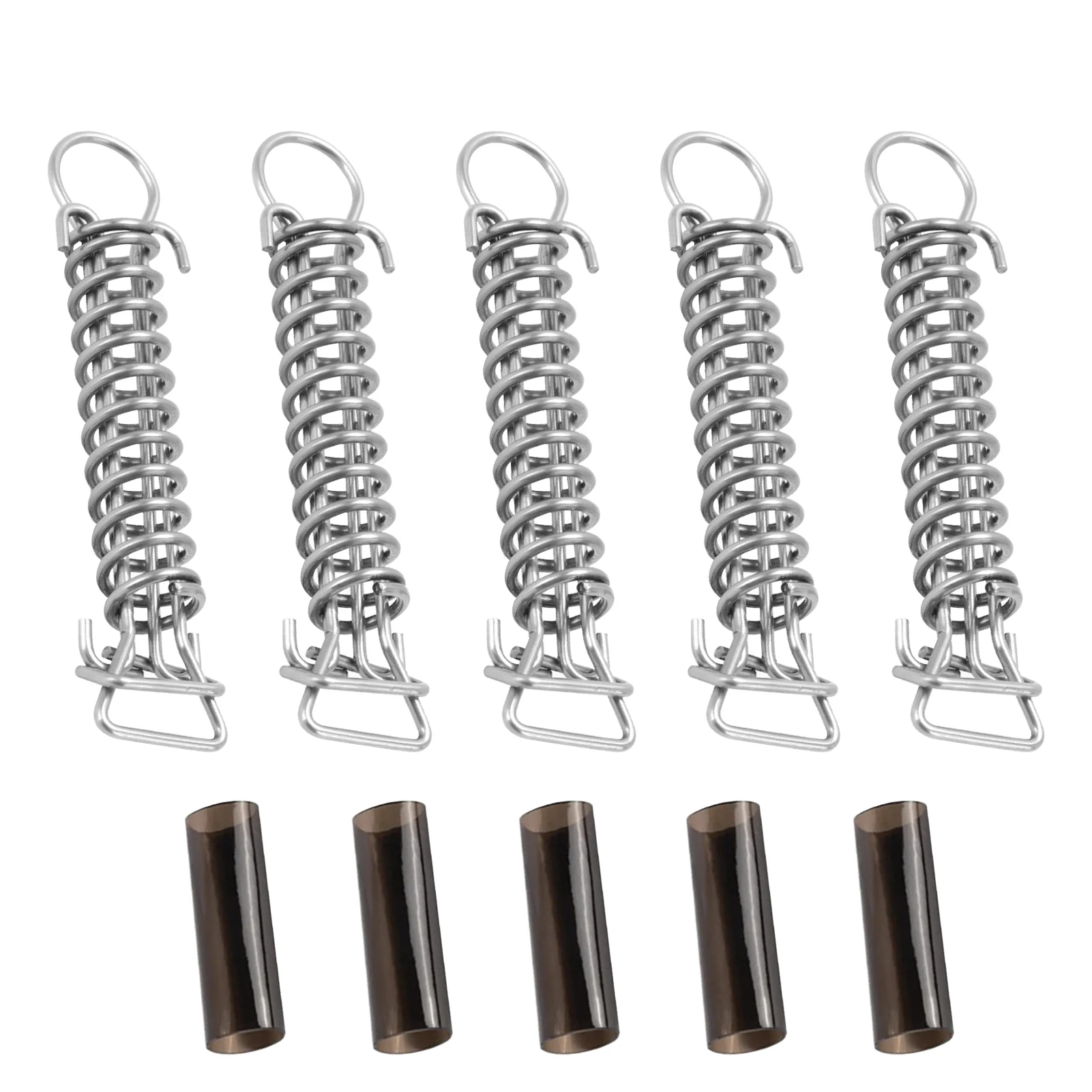 

5pcs Stainless Steel Accessories Tent Fixed Tarp Winter Safety Heavy Duty Buffer Pool Cover Springs Swimming Universal Hardware