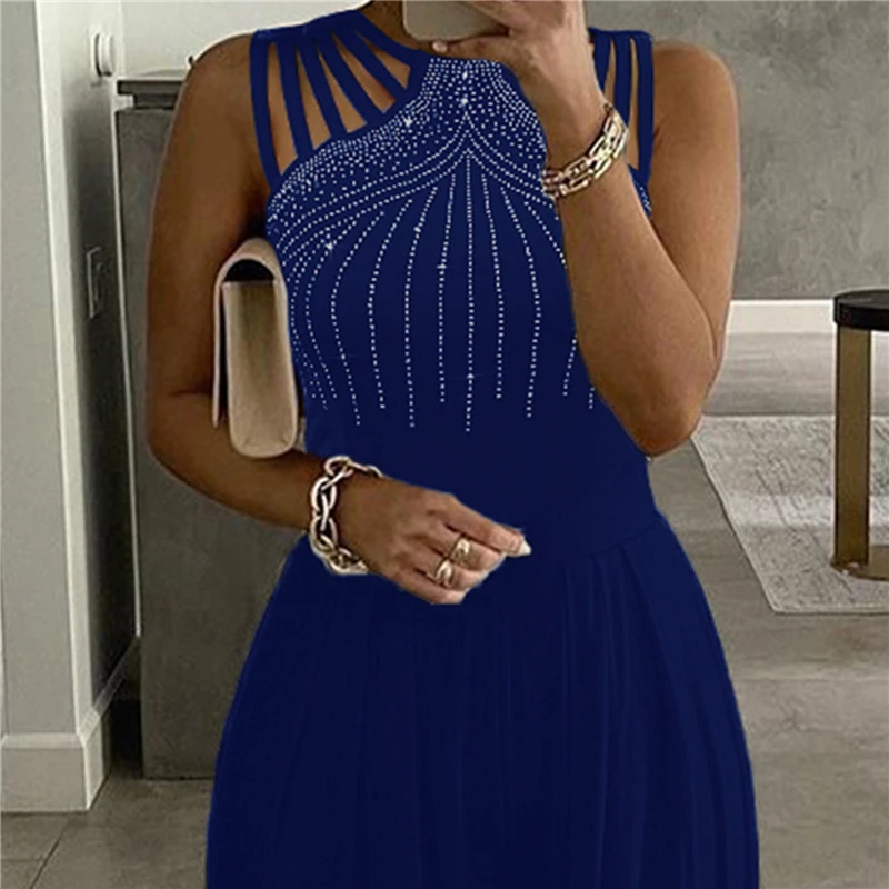 

Summer Women Jumpsuit Romper Sleeveless Streetwear Wide Leg Hollow Out Female Playsuit Office Lady Fashion Elegant Bodysuit 2022