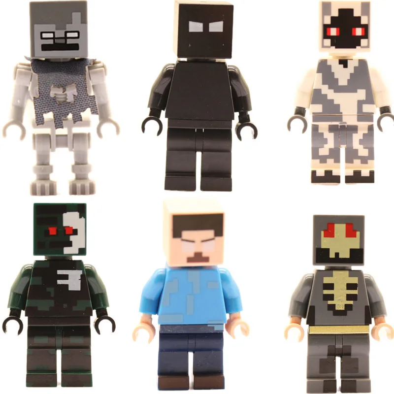 Конструктор Minecraft, 6 шт., новинка, Мой мир, Хим, Сущность 303, Хищник, Увядший монстр из красного камня, Железный марионеточный человек, сборный блок своими руками (art.: 3920dcfe36aac) - 3920dcfe36aac