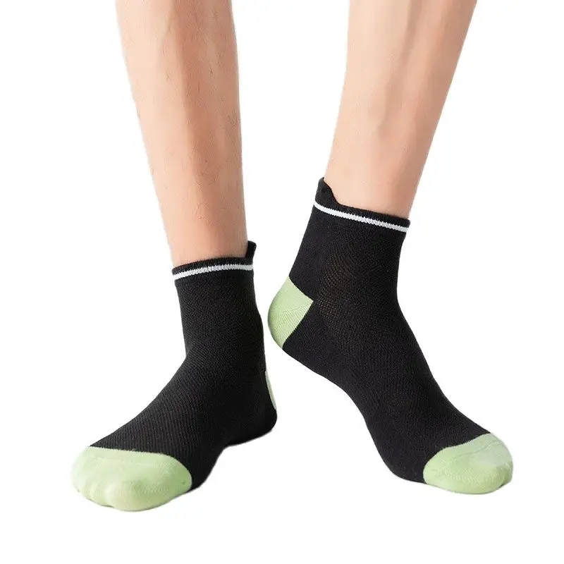 

3 Pairs Cotton Men Cotton Ankle Socks Thin Knit Mesh Socks Summer Fitness Breathable Quick Dry Short Sock For Cycling Plus Size