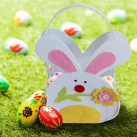 easter bunny gift bag lovely rabbit candy bag tote bag yellow and white 2 styles easter holiday event party supplies gift bags