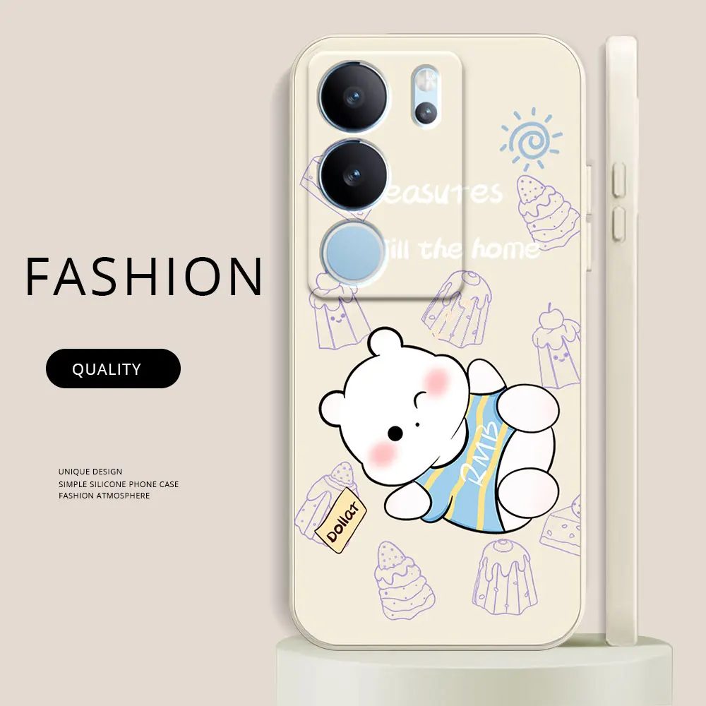 Чехол для телефона Vivo V29 V27 V25 V29E 5G V27E V25E V11 V15 Pro V20 SE V11i V17 Neo V2029 Мягкий Силиконовый