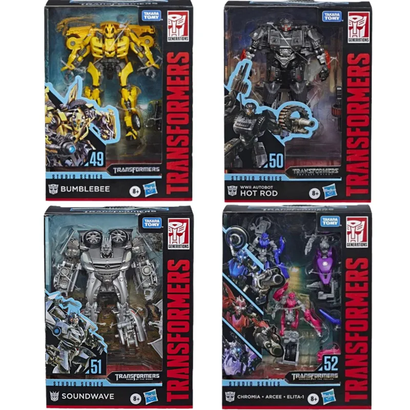 

Hasbro Transformer Toys Studio Series SS49-52 Bumblebee Hot Rod Soundwave Arcee Three Sisters Action Figure Model Toy