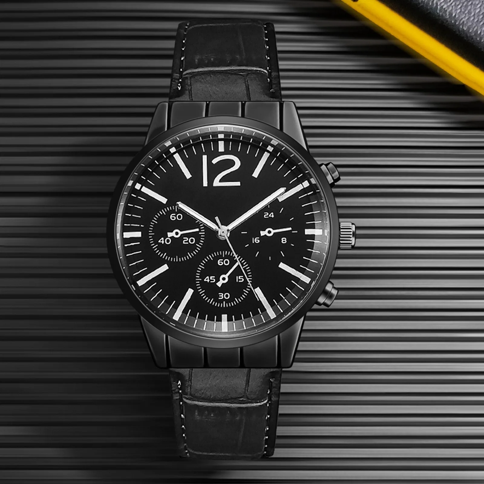 

Часы наручные мужские кварцевые, классические модные черные аналоговые минималистичные повседневные универсальные для учебы в колледже, для бизнеса