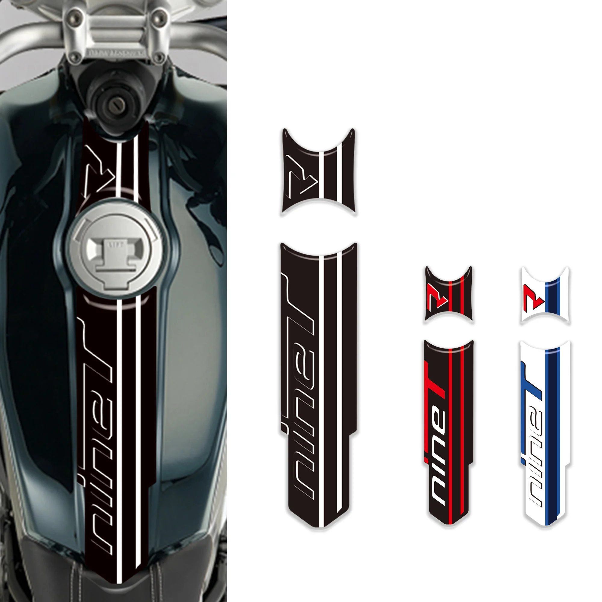 Фото 3D гелевые наклейки для мотоцикла BMW R NineT Nine T RnineT, защитные наклейки на бензобак, комплект наклеек на топливный бак, 2017-2023 гг. №4