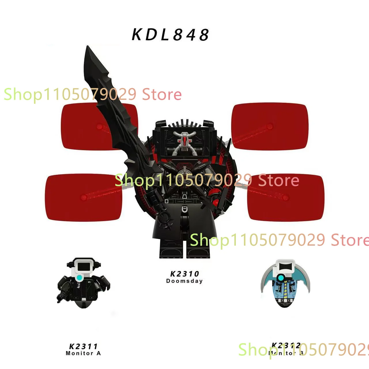 Фото Новые фигурки KDL DJ Upgrade War-Damaged Skibidi Toilet Man, аниме-блоки, игрушки TvMan Titan Bricks, модель, подарок на день рождения. №2