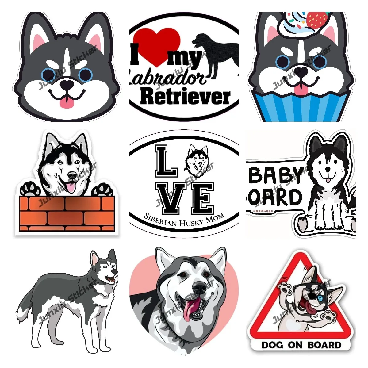 

Siberian Husky Mom Decal Husky Crack Sticker Dog Crack Wall Stickers Creative Home Car Windows Decoration Sticker Toilet Fridge