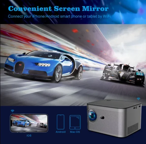 Новый HY350 Full HD 1080P 4K мини-видеопроектор HY300 Android 11 ЖК-дисплей Smart Wi-Fi портативные