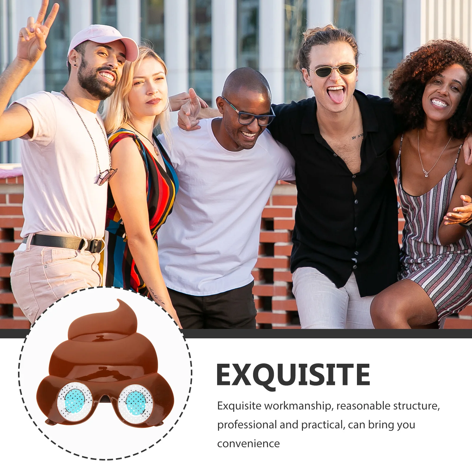 Необычные очки в стиле какашки УНИКАЛЬНЫЕ Солнцезащитные крутая одежда для