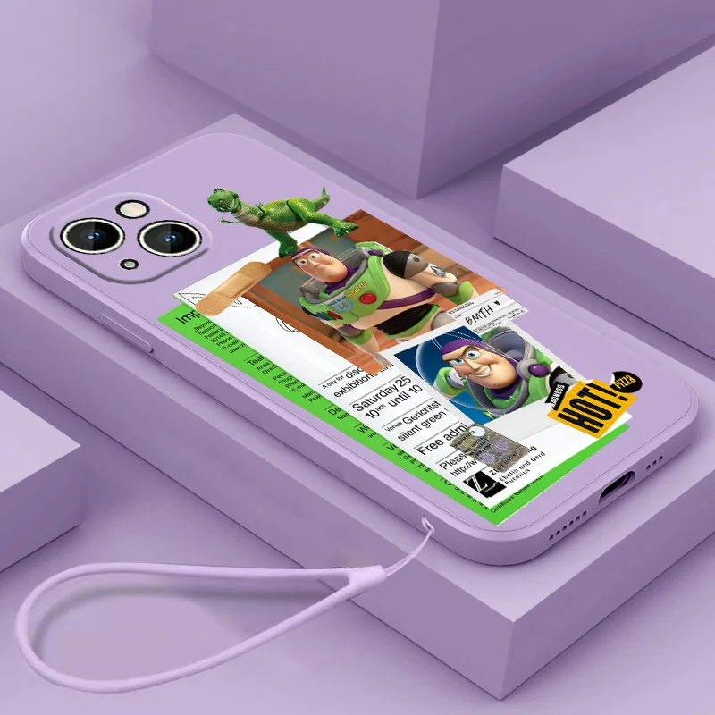 

NEW Toy Story Cute Phone Case For Apple iPhone 14 13 12 11 Pro Max mini XS XR X 8 7 6S 6 Plus Liquid Rope Cover