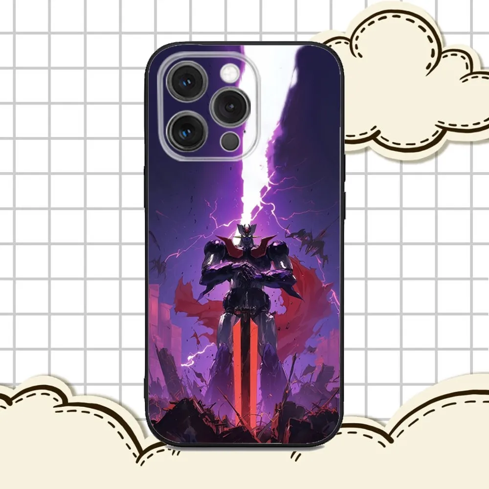 Фото Чехол для телефона M-Mazinger Z Robot для iPhone 16e,16,15,14,13,12,11,Pro,X,XS,Max,XR,Plus,Mini Soft Black Cover №3