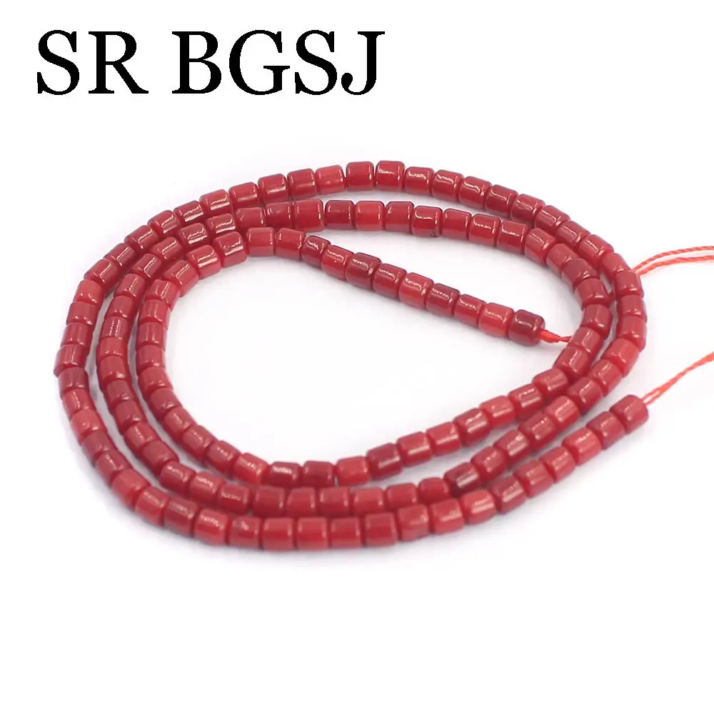 Бусины Из Натурального Красного коралла 3 х3 мм 15 дюймов |