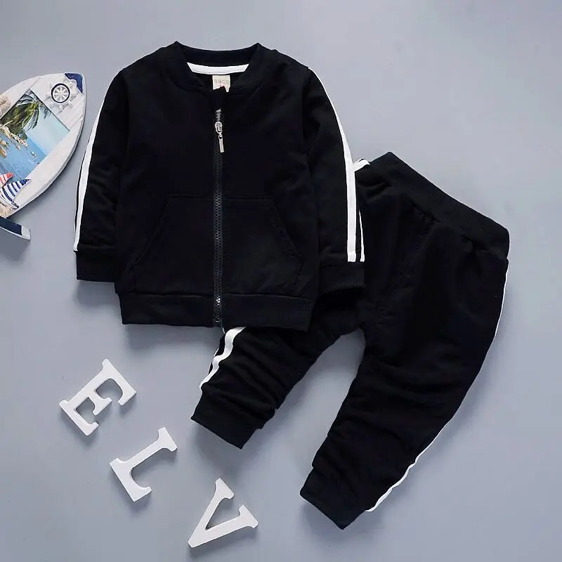 

New Fashion Kids Cothes Suit Full Sleeve Outerwear With Long Pants Stripe Children's Sport Clothing Set Casual Girl Boy Outfits