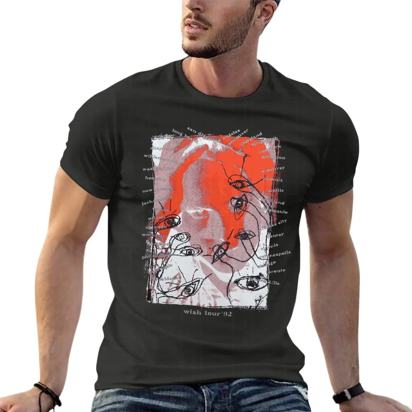 

The Cure Wish Tour Siouxsie And The Banshee Oversized Tshirt Summer Men Clothing Short Sleeve Streetwear Large Size Tops Tee