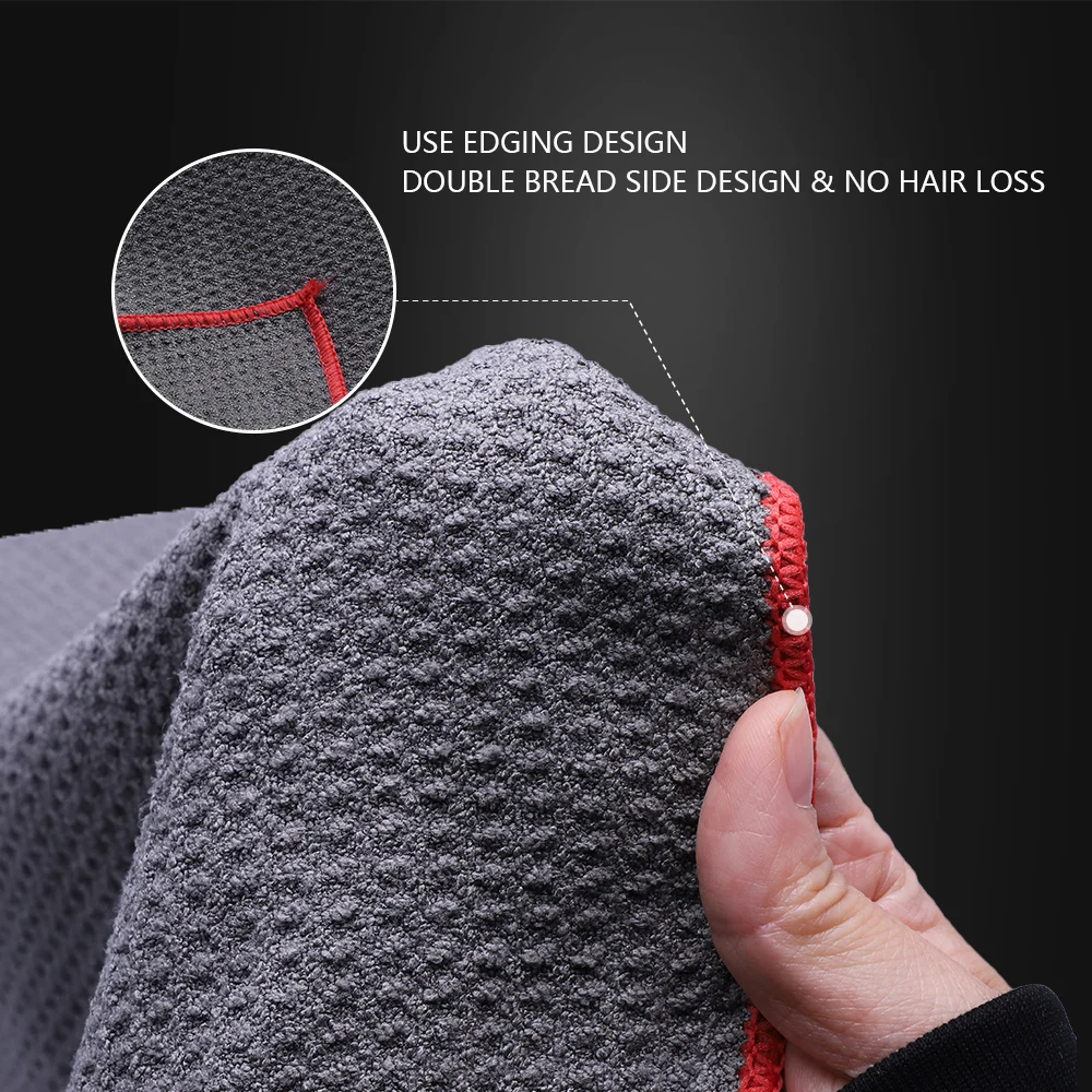 1 шт. SPTA Микрофибра Вафельно-контрольное Бесшовное полотенце для мягкой мойки автомобиля на стеклянном уходе