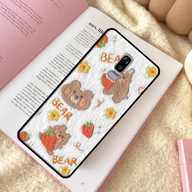 Милый корейский чехол для телефона с изображением кролика и медведей Samsung Galaxy J6 J4