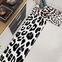leopard print bathroom mat ins style soft bedroom floor house laundry room mat anti skid welcome rug