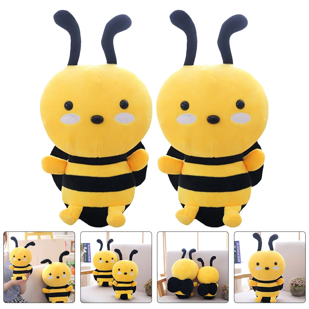 

Stuffed Plushanimal Animals Pillowsoftdecorative Interactive Statue Gardenpuppy Figurine Dog Hugging Honeybee Nursery Elephant