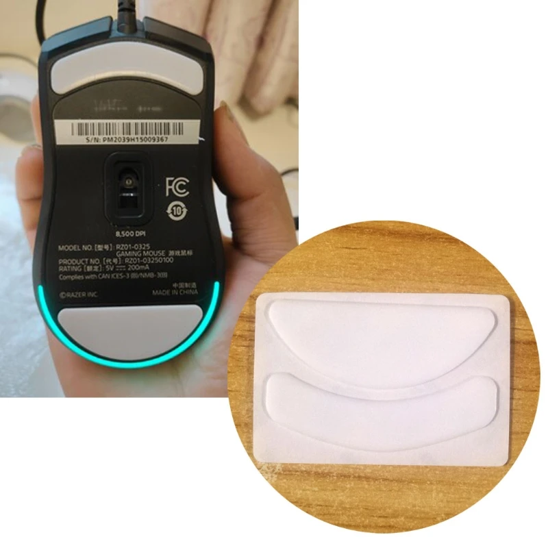 

2022 New 1 Pack Esports Tiger Gaming ICE Version Mouse Skates Mouse Feet for razer VIPER Mini Mouse White Glides Curve Edge