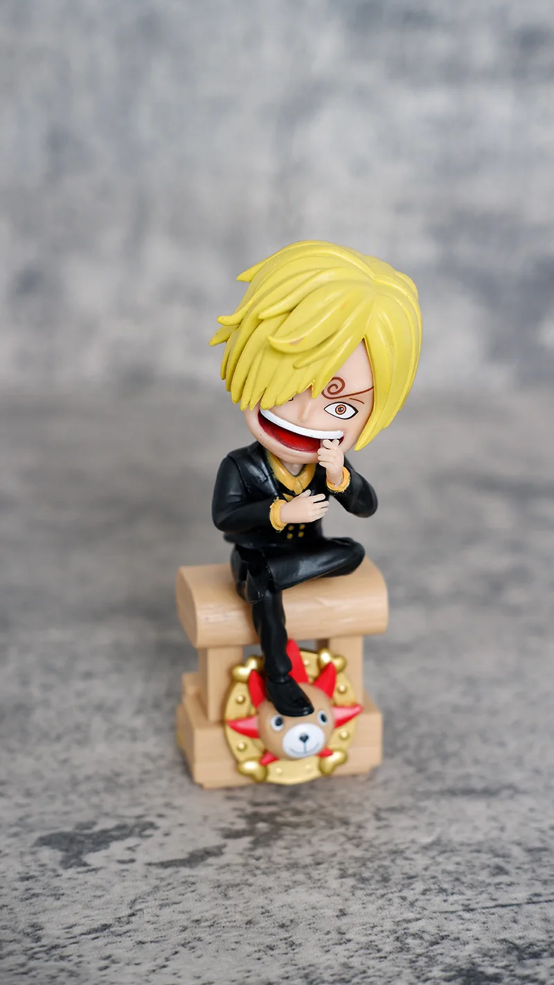 Kawaii Anime One Piece Луффи Ророноа Зоро Санджи с тысячей солнечных лодок ПВХ Фигурка