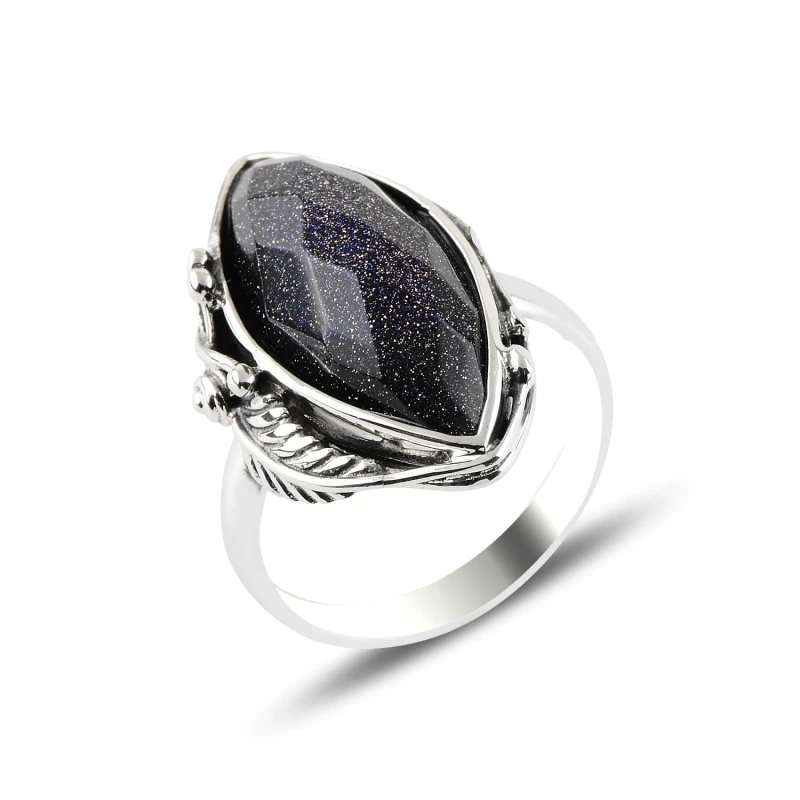 

Silver 925 Sterling Blue Star Cubic Zirconia Ring