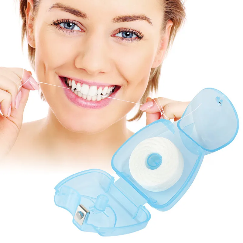 

50M/Roll Dental Floss Stick Tooth Cleaning Line Dental Flosser Oral Hygiene Spool Wax Mint Toothpick Teeth Flosser Dental Care