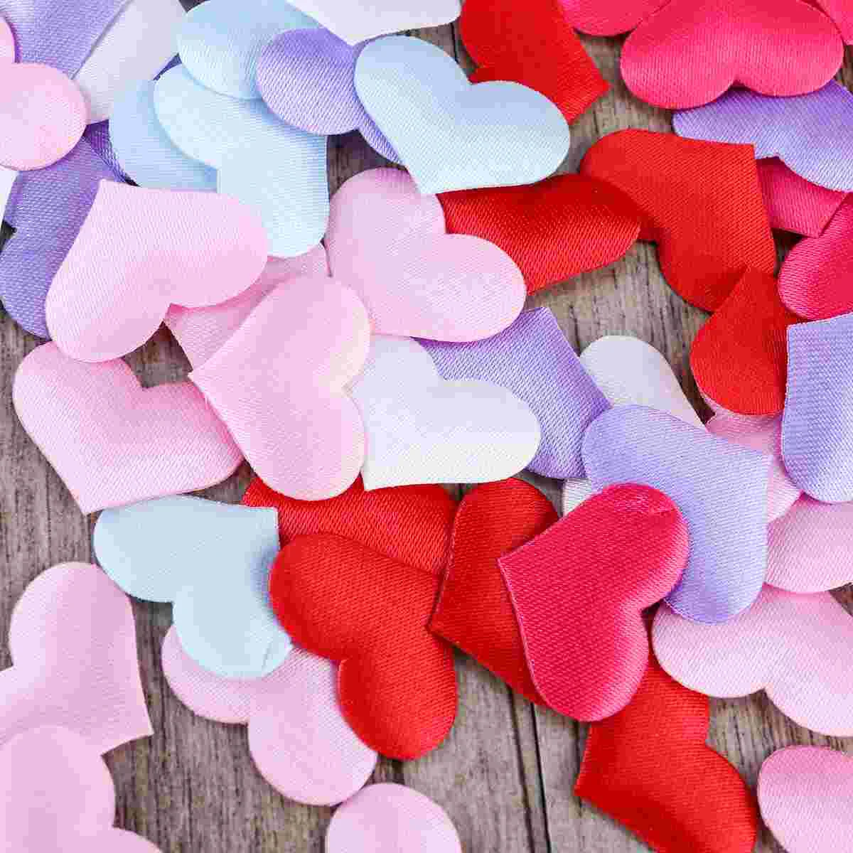 100 шт. разноцветные романтические сердечки вырезки из бумаги стол бросание