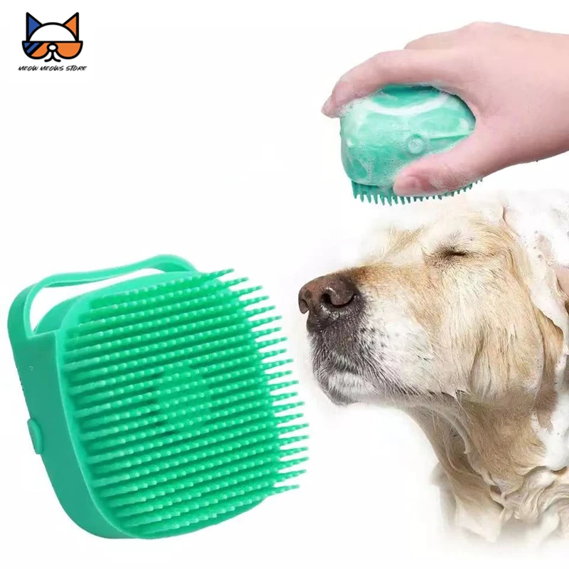 

MEOWS Dog Shampoo Massager Brush Bathroom Puppy Cat Massage Comb Grooming Shower Brush For Bathing Soft Brushes