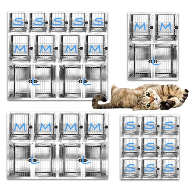 

Pets Care Stainless Steel Factory Convenient Cleaning Design Multiple Sizes Breeding Cage