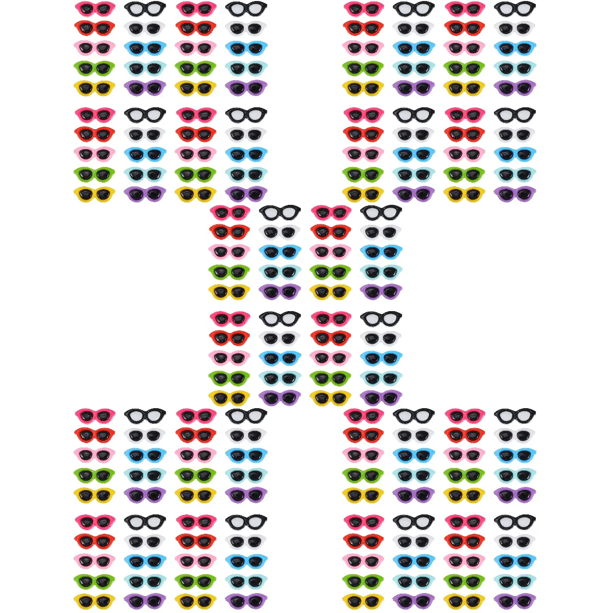 

200 Pcs Sunglasses Hairpin Girls Flatback Charm Bulk Sunglasses Jewelry Carfts Nail Scrapbooking
