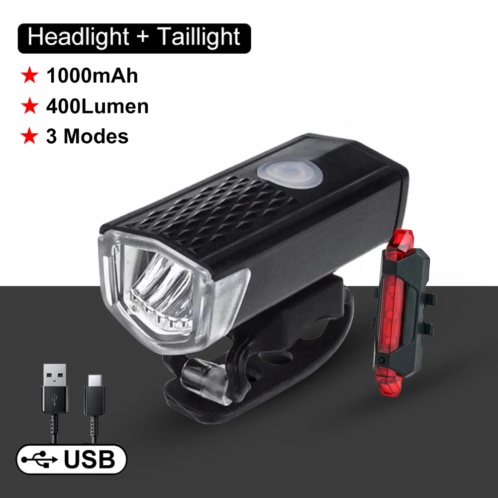 

Bicycle Light Front USB Rechargeable Lamp MTB Road Mountain Bike Headlight Cycling Flashlight Bicycle Lantern MTB Accessories