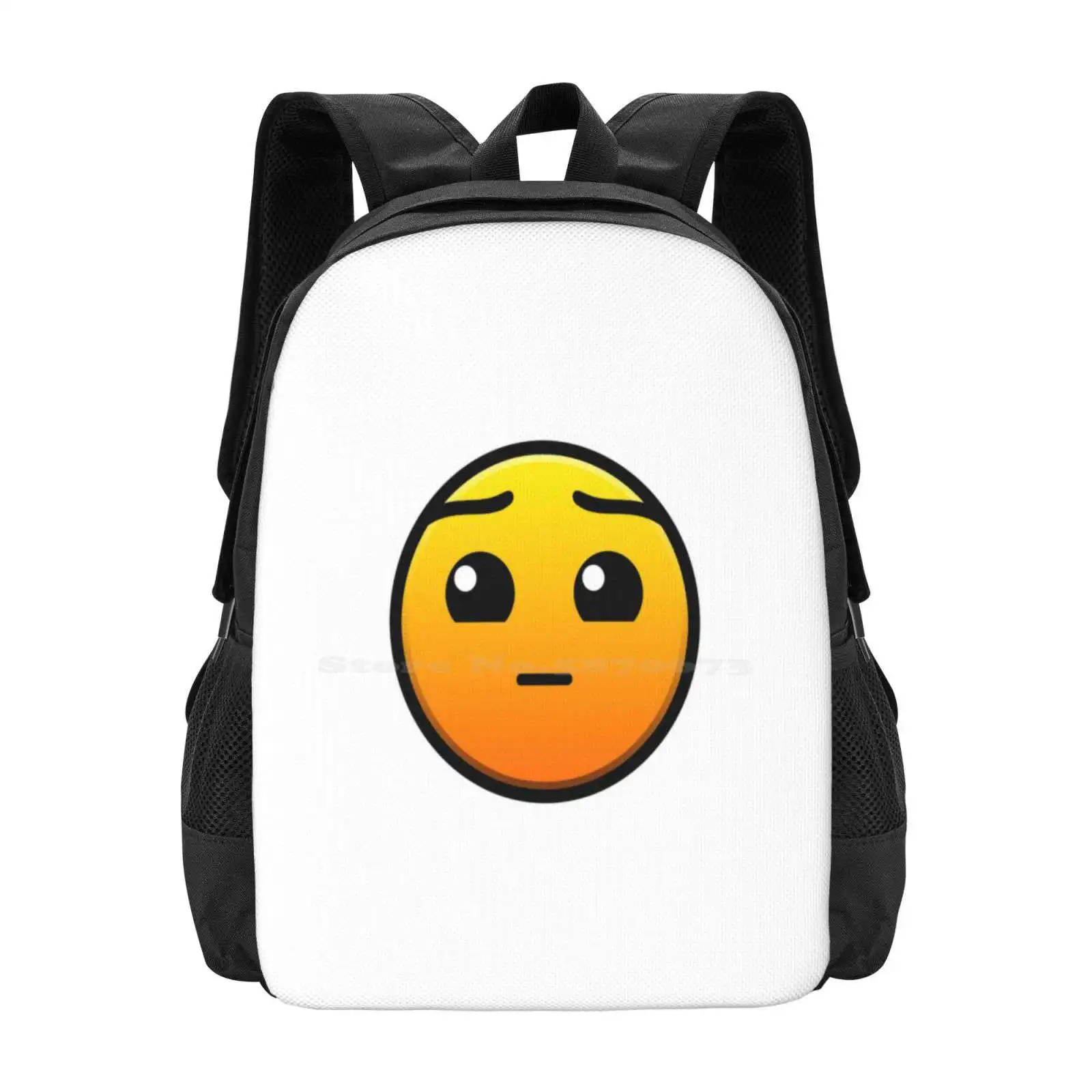 

Geometry Dash Hard Hot Sale Backpack Fashion Bags Geometry Dash Hard Icon Computer Click Jump Stereo Madness Msuic Electro