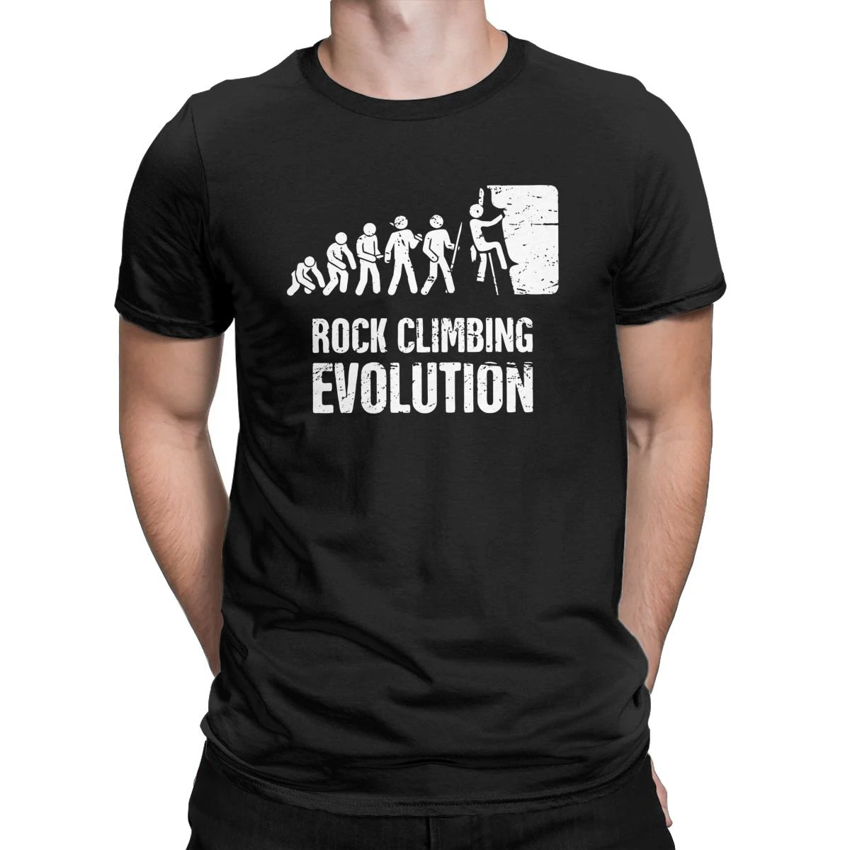 

Rock Climbing Evolution T-Shirts Men Climber Climb Fun 100% Cotton Tee Shirt Short Sleeve T Shirt New Arrival Clothing
