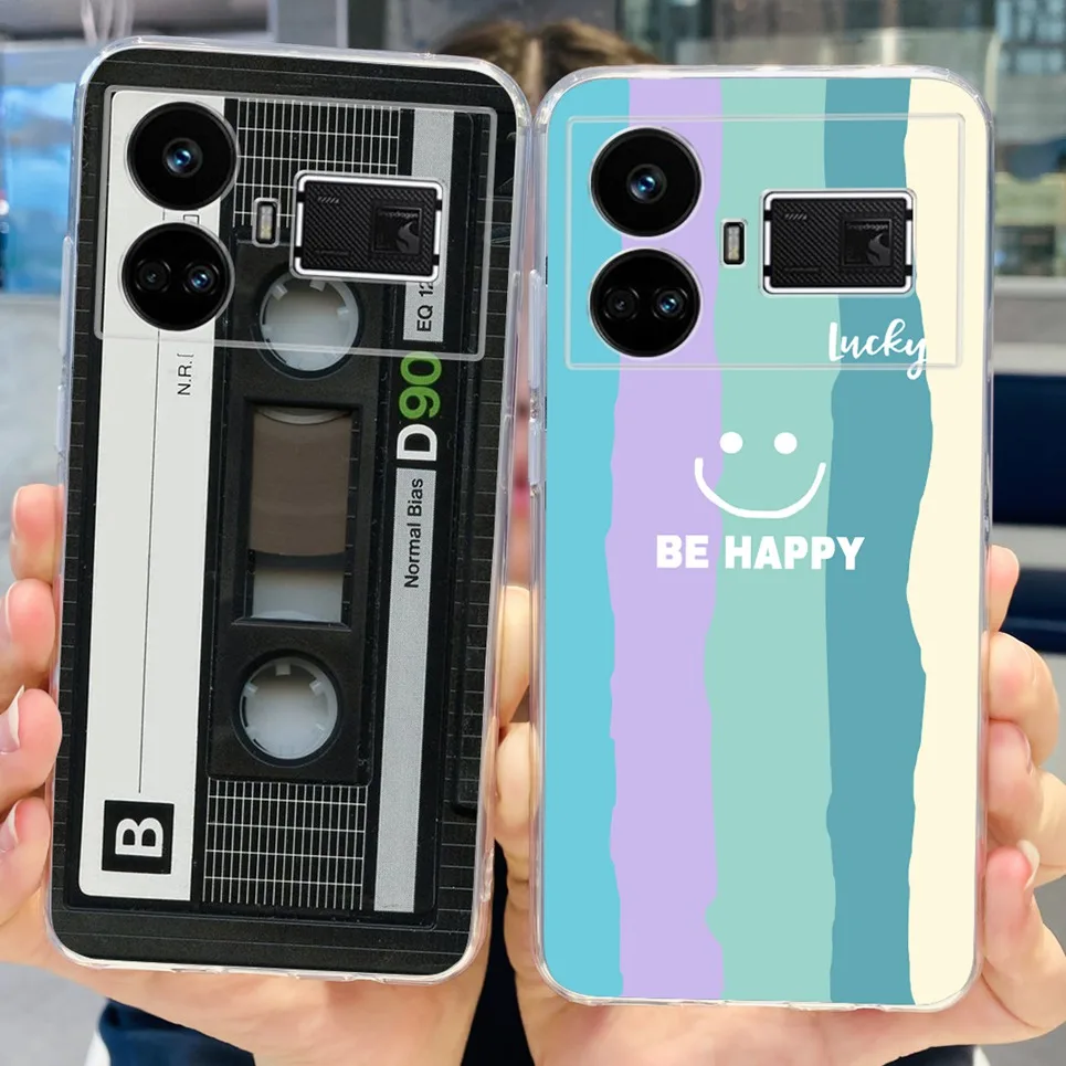 Фото Прозрачный силиконовый мягкий чехол из ТПУ для Realme GT5 чехол, чехлы для OPPO Realme GT 5 RealmeGT5, чехлы с цветочным мраморным желеобразным бампером №5