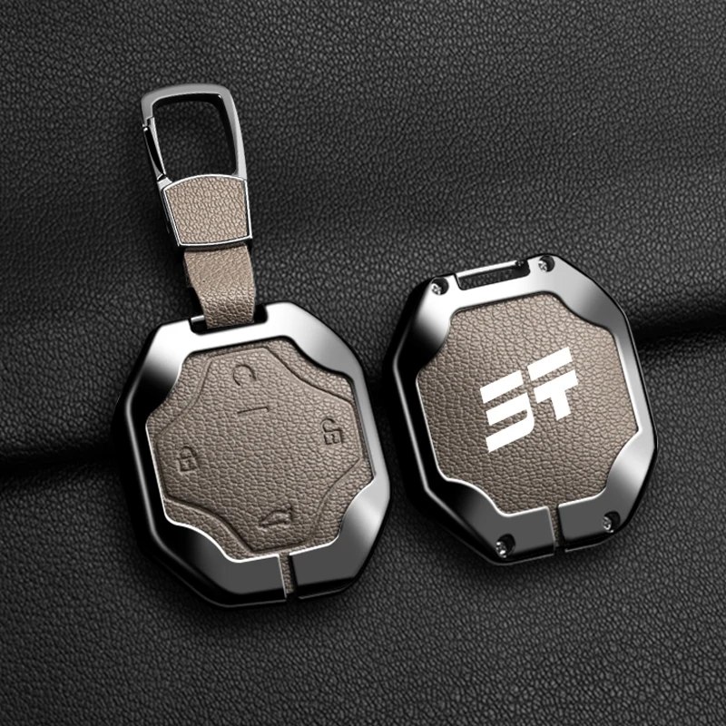 

Автомобильный чехол для ключей из цинкового сплава с козьим зерном, цепочка-держатель для Chery Jetour Traveller 2023 2024, Jetour T2, аксессуары для ключей с полным покрытием