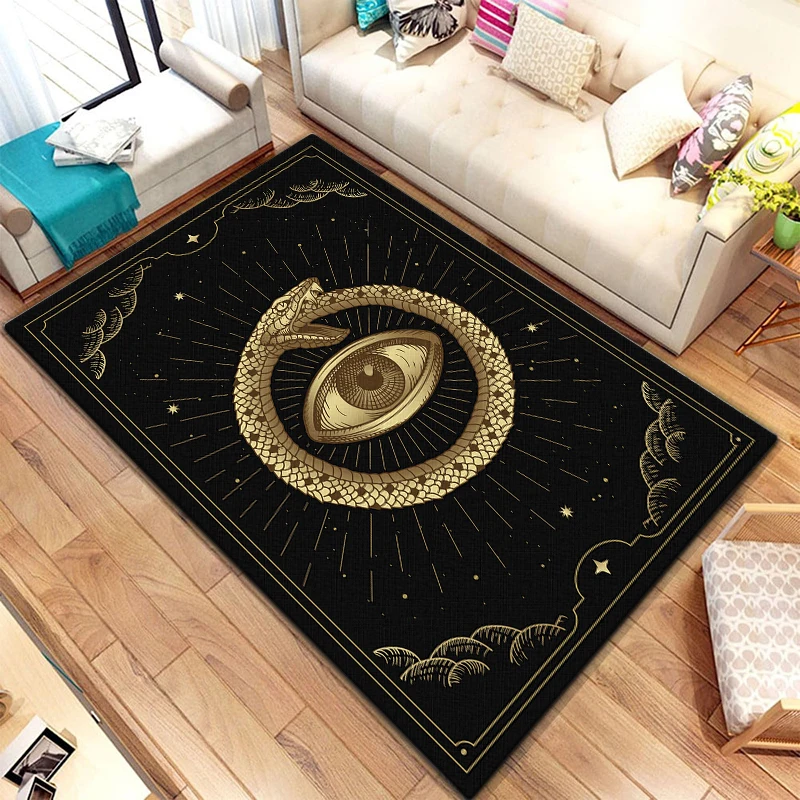 Scale of justice magic astrology Esoteric Carpet for Living Room Rugs Camping stranger things Picnic Mat Anti-Slip Rug Yoga Mat