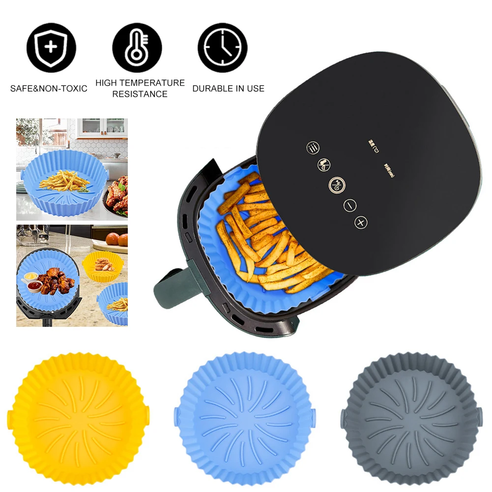 

Safe Reusable Air Fryer Silicone Pot Replacement Air Fryer Paper Liners Air Fryer Basket Easy Cleaning Oven Microwave Accessory