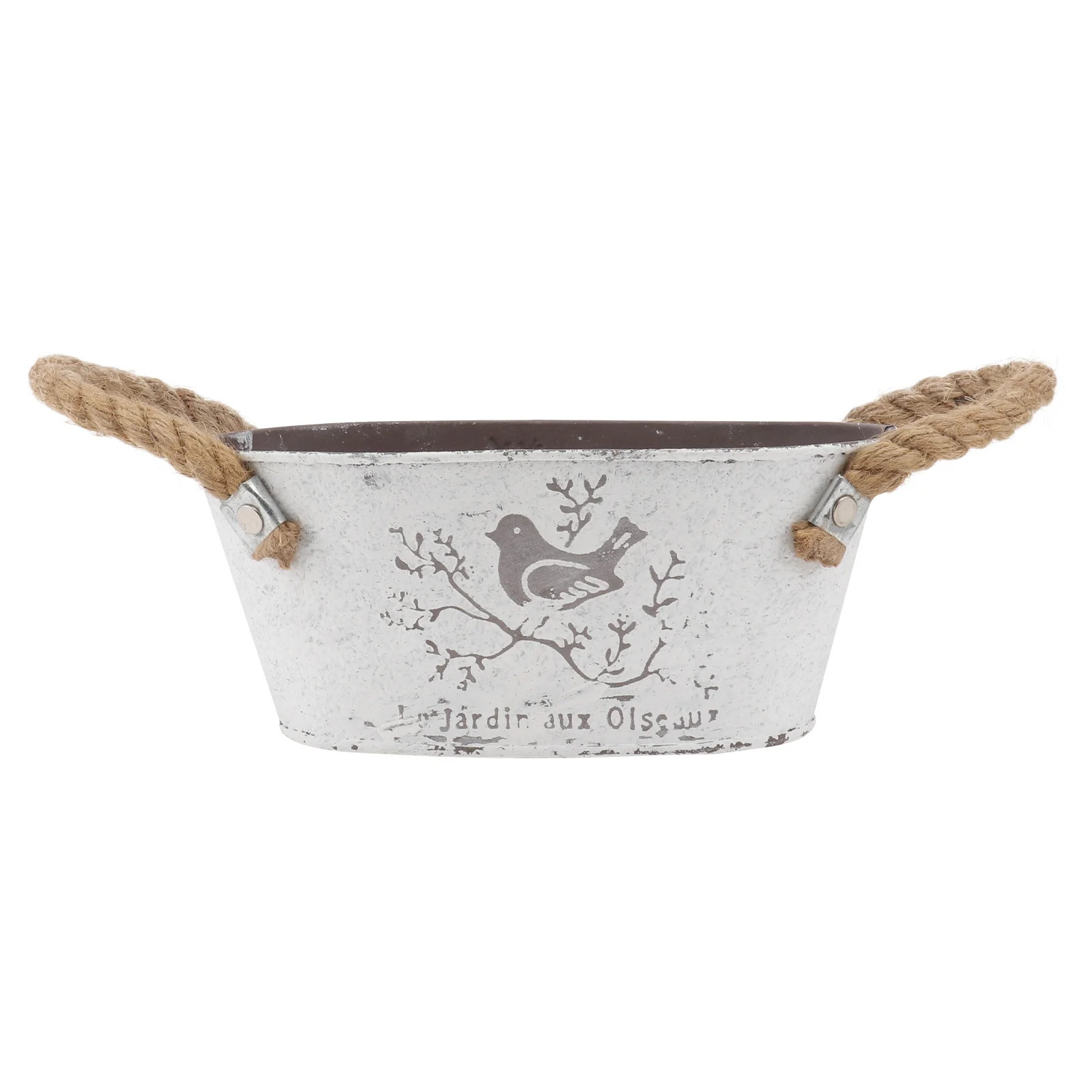 

French Bucket Planter Pot Container Galvanized Flower Vase Metal Flower Pitcher Creative Succulent Pot Succulent Pot