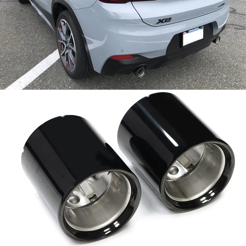 2 шт./лот накладка на выхлопную трубу автомобиля для BMW X2 F39 16d 18d 18dX 18i 20d 20dX 20i 20iX 25dX 25i