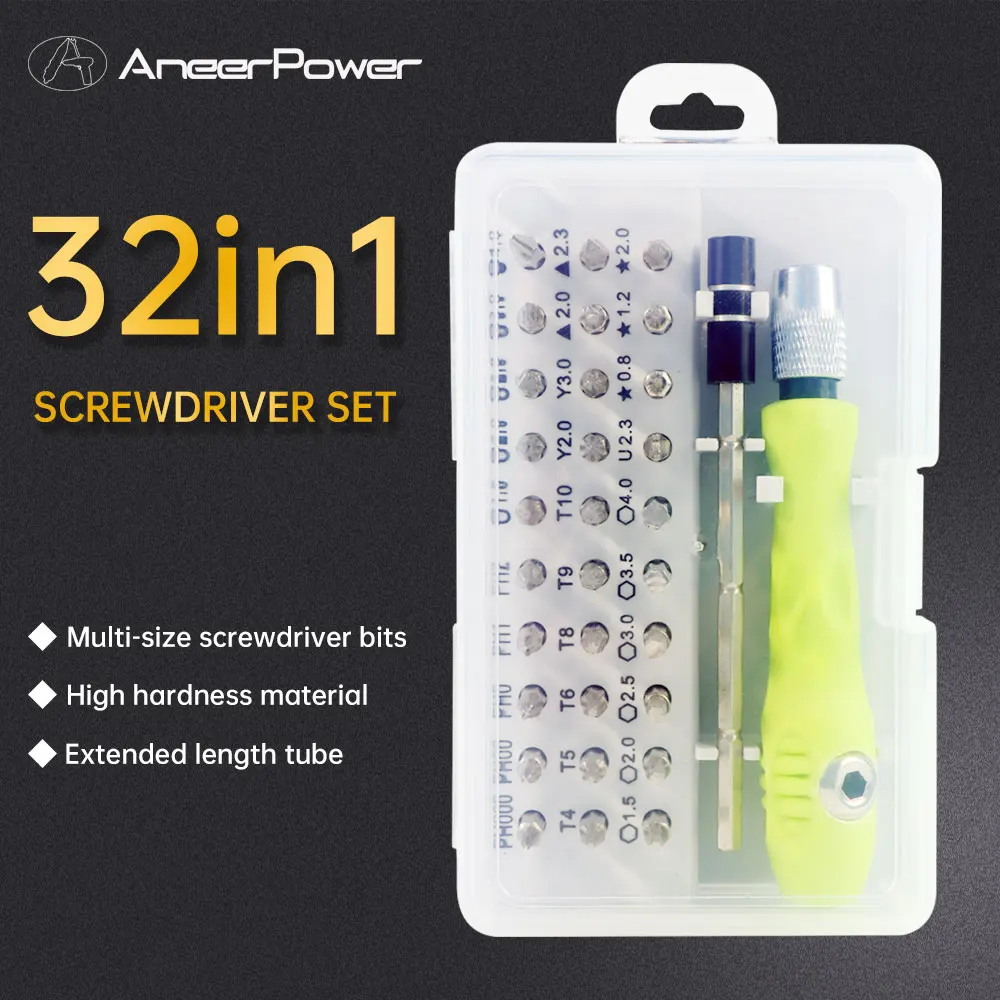1 Набор 32 в маленький отверток мини набор магнитных отверток-содержит биты для