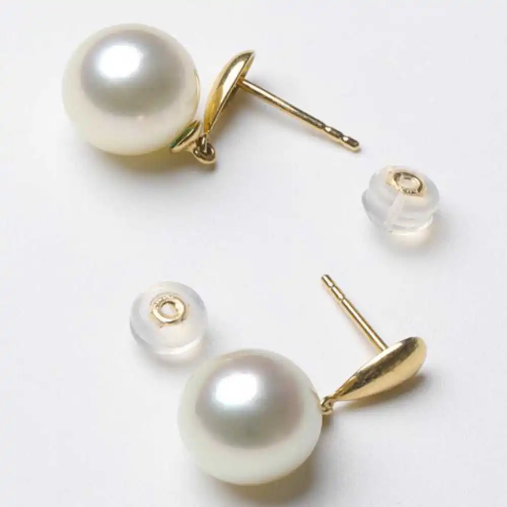 

Highlights 16MM White Shell Pearl Earrings 18K Fashion Jewelry Wedding Beautiful New Year Easter Hook Diy