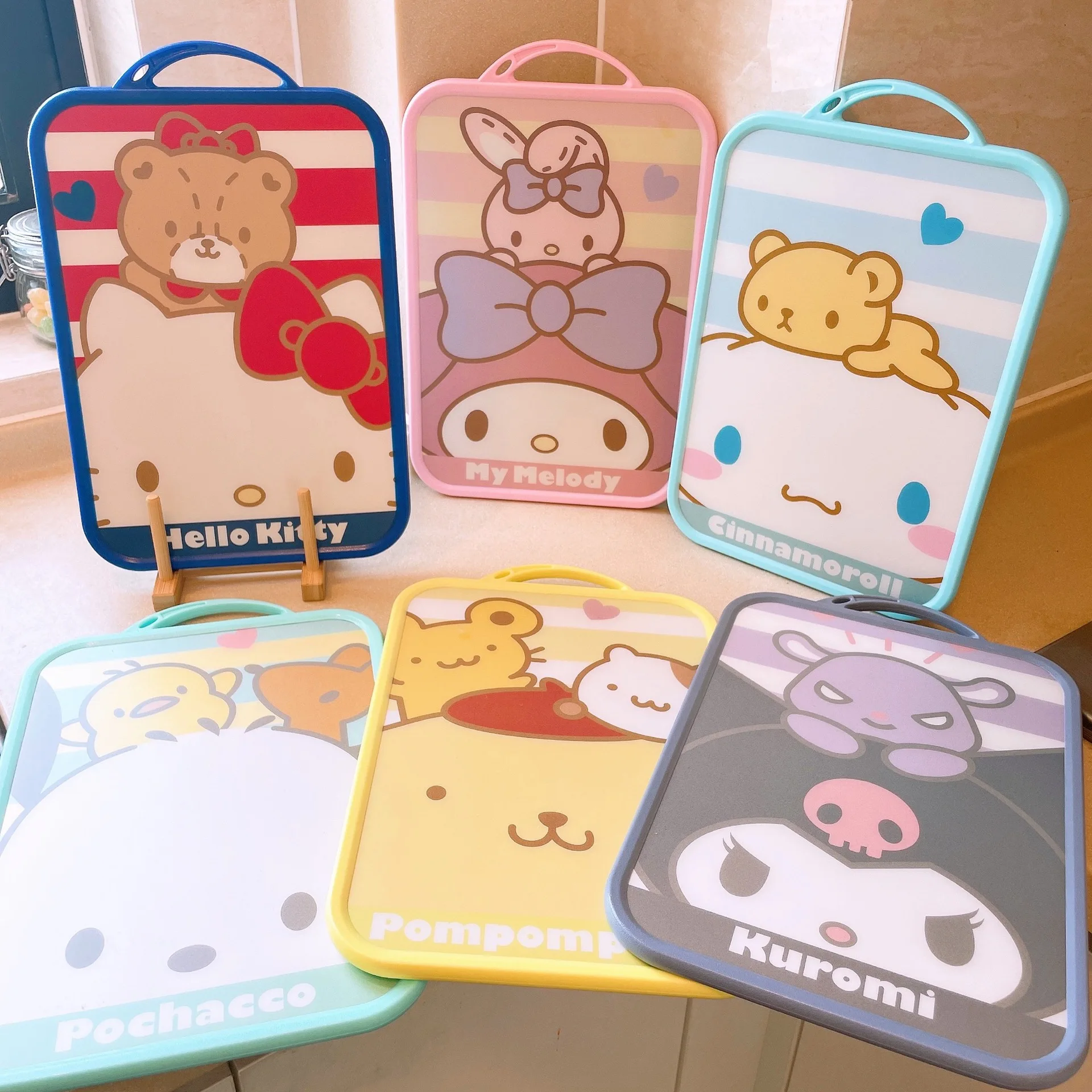 

Anime Sanrio Hello Kitty Nonslip Cutting Board Cinnamoroll Kuromi My Melody Kawaii Food Fruit Kitchen Cutting Chopping Block