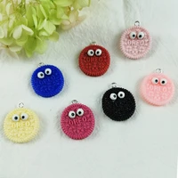 jeque 10pcs new cookies with eyes resin charms flatback diy keychain necklace earrings pendant accessories jewelry findings