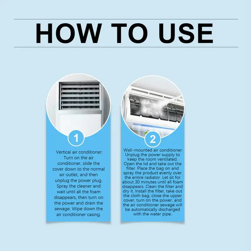 100 мл пенный очиститель для кондиционера профессиональный бытовой